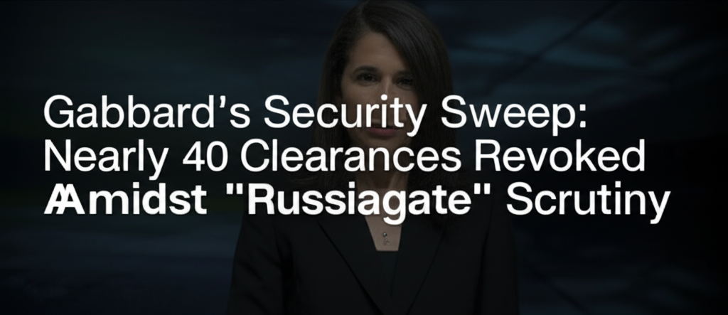 Gabbard’s Security Sweep: Nearly 40 Clearances Revoked Amidst “Russiagate” Scrutiny